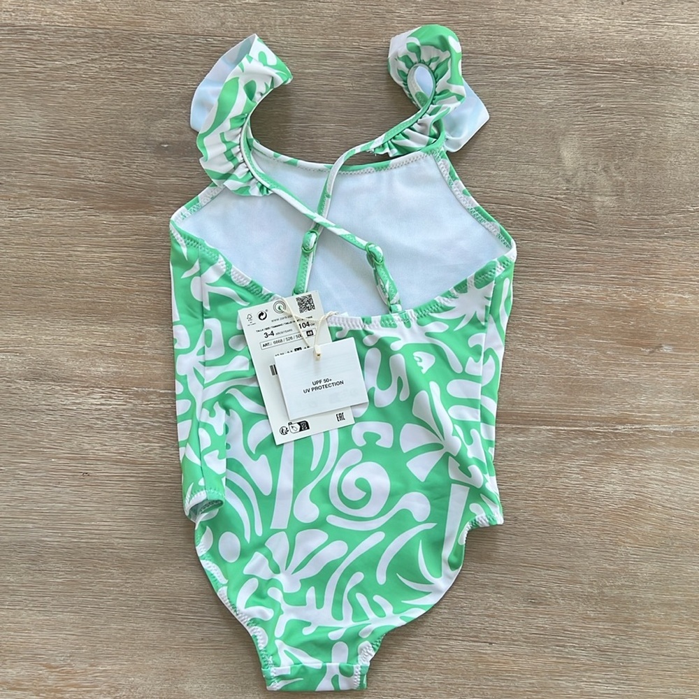 Zara Kids Toddler Girl One Piece Swimsuit 3-4 3T 4T - Picture 4 of 4